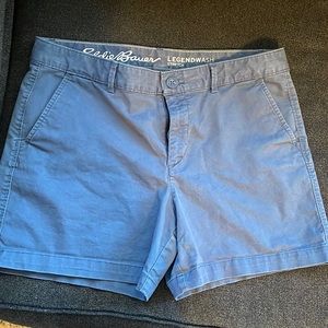 Eddie Bauer Legend wash stretch slightly curvy regular 5” shorts. Size 10